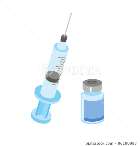 Vial and syringe with vaccine 96190988