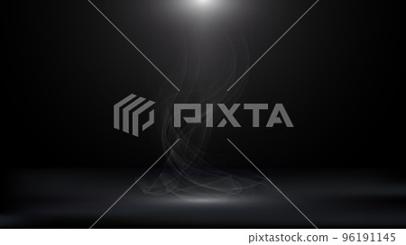 Black studio room wall background with spotlight and smoke empty space 96191145