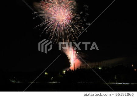 Fireworks at Ghibli Park to celebrate the opening of the park 96191866