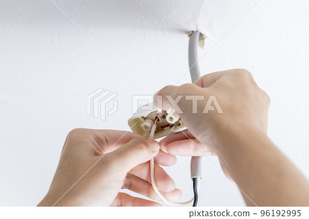 Hanging ceiling installation work for lighting fixtures 96192995