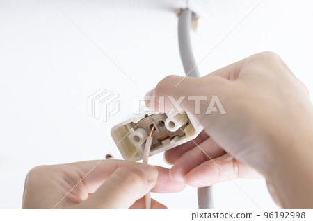 Hanging ceiling installation work for lighting fixtures 96192998
