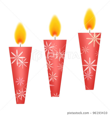 A simple illustration of three candles A simple illustration of three candles 96193410