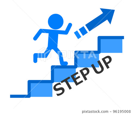 努力爬樓梯和站起來的人 96195008