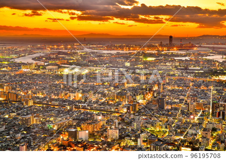 Evening view from Abeno Harukas Night view 96195708