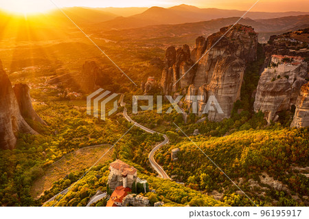 Meteora rocks, Greece. Meteora rocks, Greece. 96195917
