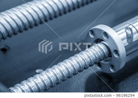 Closeup scene  assembly of spare parts  lead ball screw set. 96196294