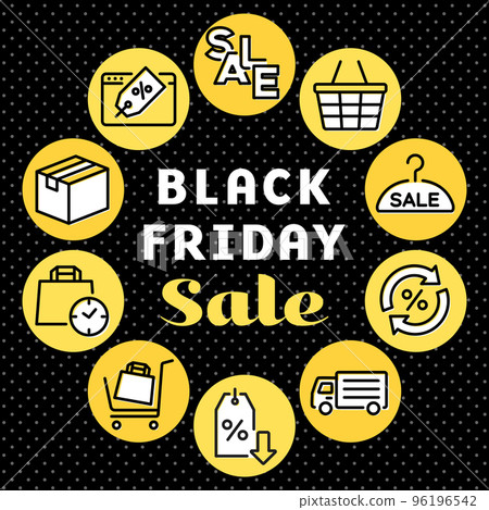 Black Friday round frame logo Black Friday round frame logo 96196542