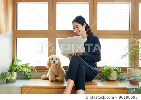office with dog office with dog 96196698