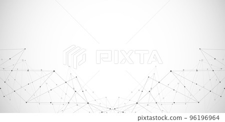 Abstract low poly background with connecting the dots and lines. Networking concept, internet connection and global communication. 96196964