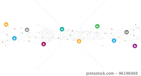 Connecting people and communication concept, social network. 96196988