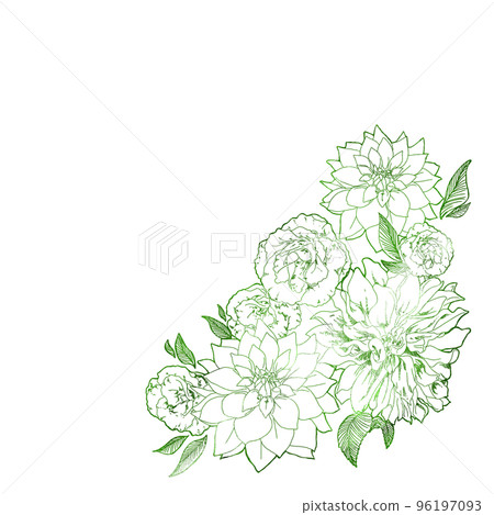 green flower frame 96197093