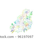rainbow flower frame 96197097