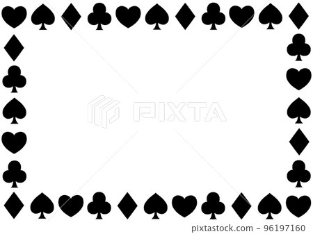Playing card pattern frame material - Stock Illustration [96197160] - PIXTA