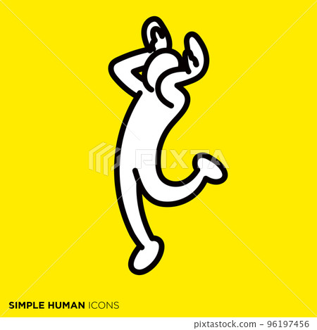 Simple Human Icon Series "People who imitate rabbits" Simple Human Icon Series "People who imitate rabbits" 96197456