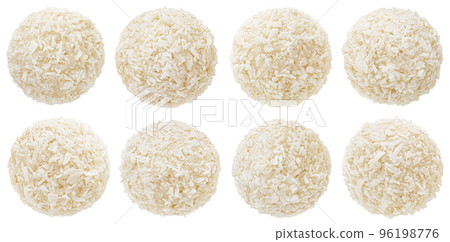 Coconut candy isolated on white background 96198776