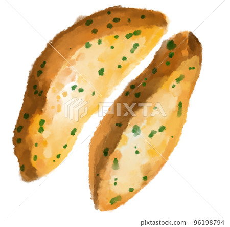Fries potato wedge thick cut deep fried patatoes watercolor painting illustration art Fries potato wedge thick cut deep fried patatoes watercolor painting illustration art 96198794