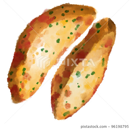 Fries potato wedge thick cut deep fried patatoes watercolor painting illustration art Fries potato wedge thick cut deep fried patatoes watercolor painting illustration art 96198795