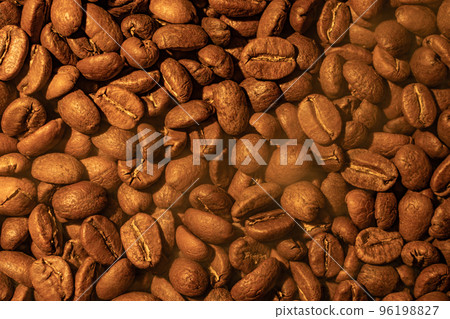 Roasted coffee ready to brew, texture of coffee beans. Roasted coffee ready to brew, texture of coffee beans. 96198827