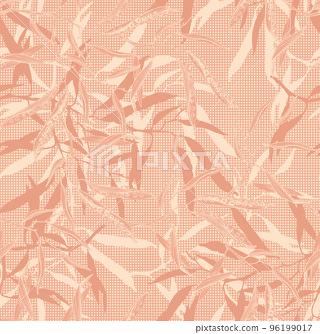 Flowering canola, canola seed pod, canola beans in seamless pattern 96199017