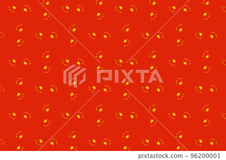 Geometric pattern in the colors of the national flag of People's Republic of China. The colors of People's Republic of China. Geometric pattern in the colors of the national flag of People's Republic of China. The colors of People's Republic of China. 96200001