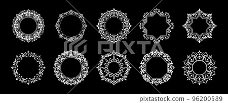 Set of decorative frames Elegant element for design 96200589