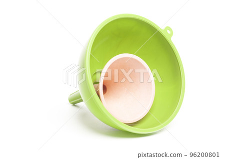 plastic funnels isolated on white 96200801