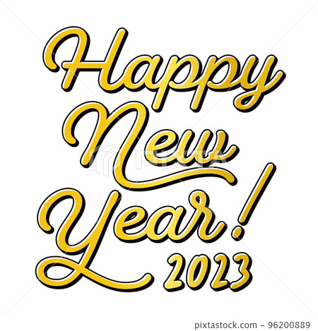 2023 年新年快樂字符-2023 年新年賀卡材料-金色 2023 年新年快樂字符-2023 年新年賀卡材料-金色 96200889