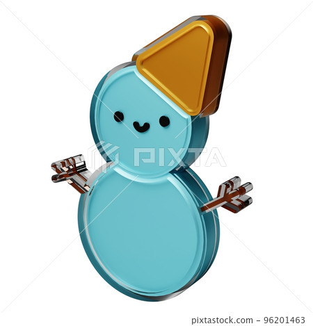 snowman 3d Christmas decorations. glass glossy isolated on white background. New year Design elements realistic 3d illustration. snowman 3d Christmas decorations. glass glossy isolated on white background. New year Design elements realistic 3d illustration. 96201463