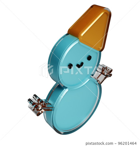 snowman 3d Christmas decorations. glass glossy isolated on white background. New year Design elements realistic 3d illustration. snowman 3d Christmas decorations. glass glossy isolated on white background. New year Design elements realistic 3d illustration. 96201464
