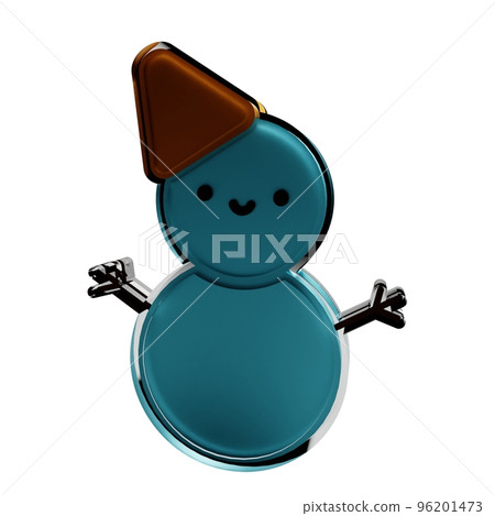 snowman 3d Christmas decorations. glass glossy isolated on white background. New year Design elements realistic 3d illustration. snowman 3d Christmas decorations. glass glossy isolated on white background. New year Design elements realistic 3d illustration. 96201473
