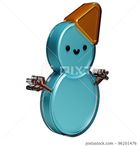 snowman 3d Christmas decorations. glass glossy isolated on white background. New year Design elements realistic 3d illustration. snowman 3d Christmas decorations. glass glossy isolated on white background. New year Design elements realistic 3d illustration. 96201476