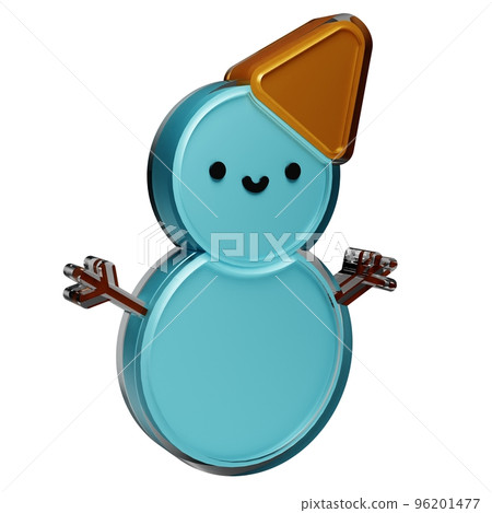 snowman 3d Christmas decorations. glass glossy isolated on white background. New year Design elements realistic 3d illustration. snowman 3d Christmas decorations. glass glossy isolated on white background. New year Design elements realistic 3d illustration. 96201477