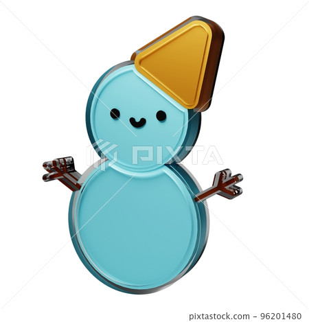 snowman 3d Christmas decorations. glass glossy isolated on white background. New year Design elements realistic 3d illustration. snowman 3d Christmas decorations. glass glossy isolated on white background. New year Design elements realistic 3d illustration. 96201480