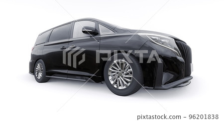 small commercial van for cargo transportation in cramped urban conditions. Courier car. A delivery service car with an inscription-free body for your own unique design. 3d rendering. 96201838