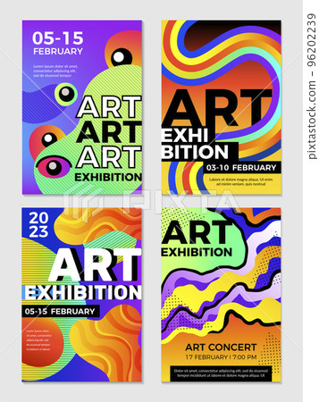 Exhibition poster. Art museum invitation... - Stock Illustration ...