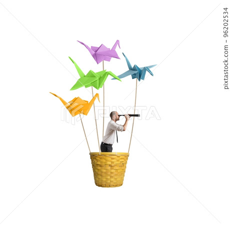 Businessman looking for new business Businessman looking for new business 96202534