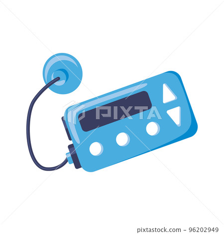 Insulin pump isolated on white background. 96202949