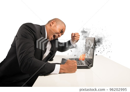 Stress and frustration caused by a computer Stress and frustration caused by a computer 96202995