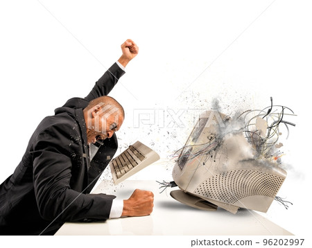 Angry businessman 96202997