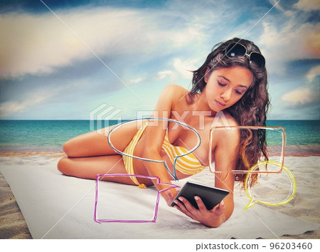 Summer and social network 96203460