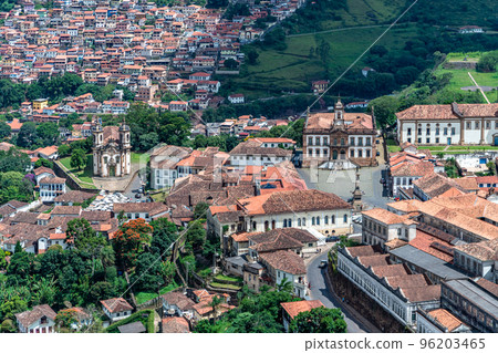skyline of the brazilian city of ouro preto. unesco world heritage skyline of the brazilian city of ouro preto. unesco world heritage 96203465
