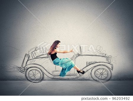 Fashion girl that drives 96203492