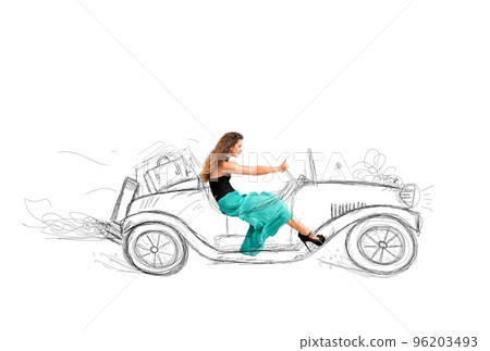 Fashion girl that drives 96203493