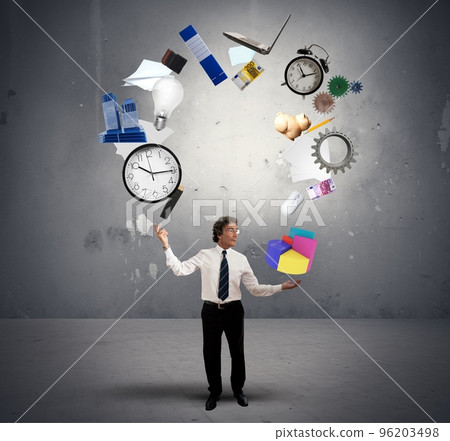 Juggler businessman Juggler businessman 96203498