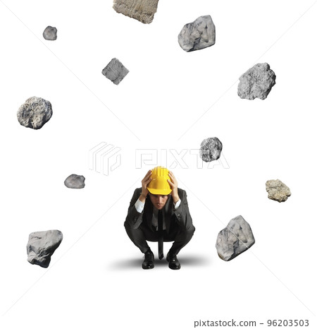 Frightened businessman 96203503