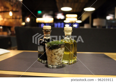 Salt, Pepper And Spices On Wooden Plate  96203911