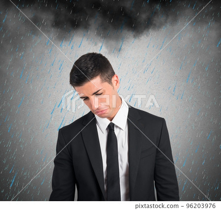 Pessimist businessman for the crisis Pessimist businessman for the crisis 96203976