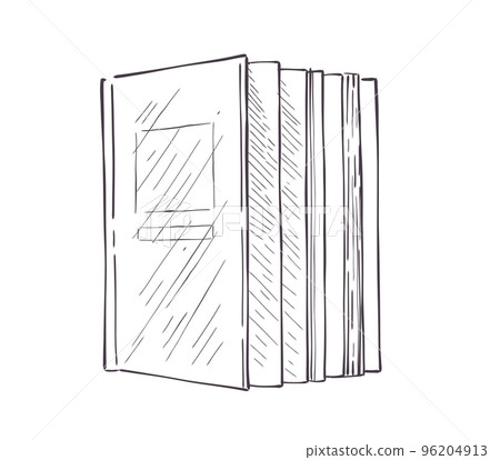 Books vector hand drawn illustration sketch style Books vector hand drawn illustration sketch style 96204913