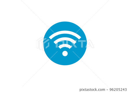 Wi Fi symbol signal connection. Vector wireless internet technology sign. Wifi network communication icon. 96205243