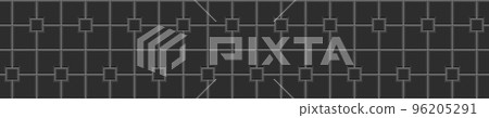 Black pavement square tile background. Stone or ceramic brick wall texture. Kitchen backsplash or bathroom floor decoration. Outdoor or indoor mosaic seamless pattern 96205291
